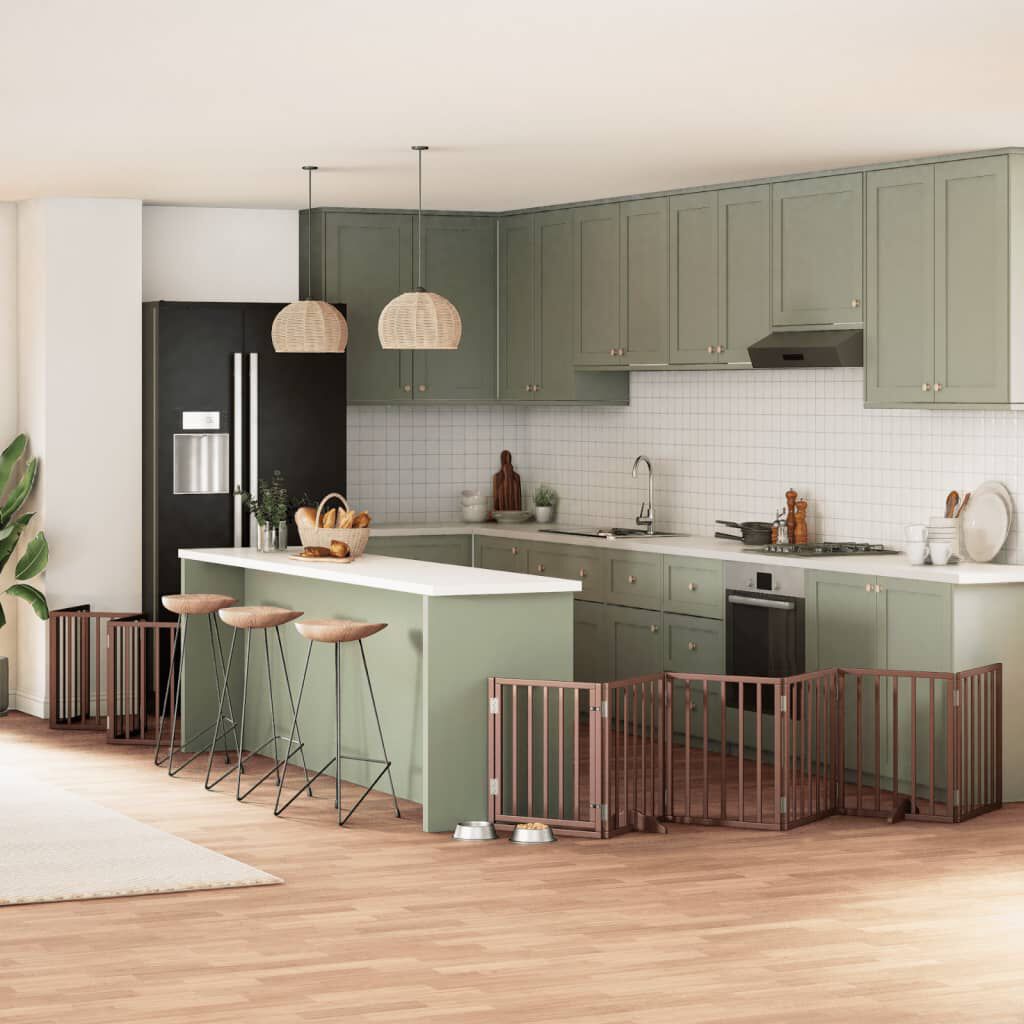 Vidaxl Puerta para Perros Plegable Paneles Puerta para Mascotas Madera de &Aacute;lamo, , large Imagen numero 11