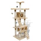 Rascador poste y 2 casa para gatos color Beige, , large image number null