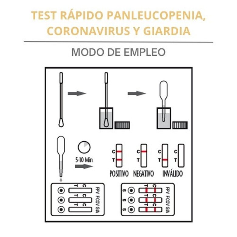 Lab4pets test rápido panleucopenia, coronavirus y giardia para gatos, , large image number null
