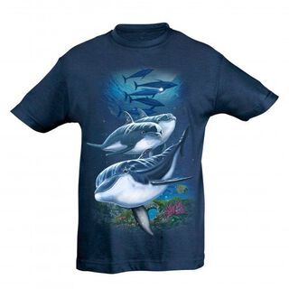 Camiseta Niño Fiesta Delfines color Azul