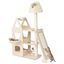 COSTWAY Árbol para Gatos Altura 155 cm, Torre para Gatos de Madera con Bola y Postes para Rascar, Soporte para Trepar con Percha de Felpa, Mueble del Centro de Actividades para Gatos, , large indicador imagen numero 1