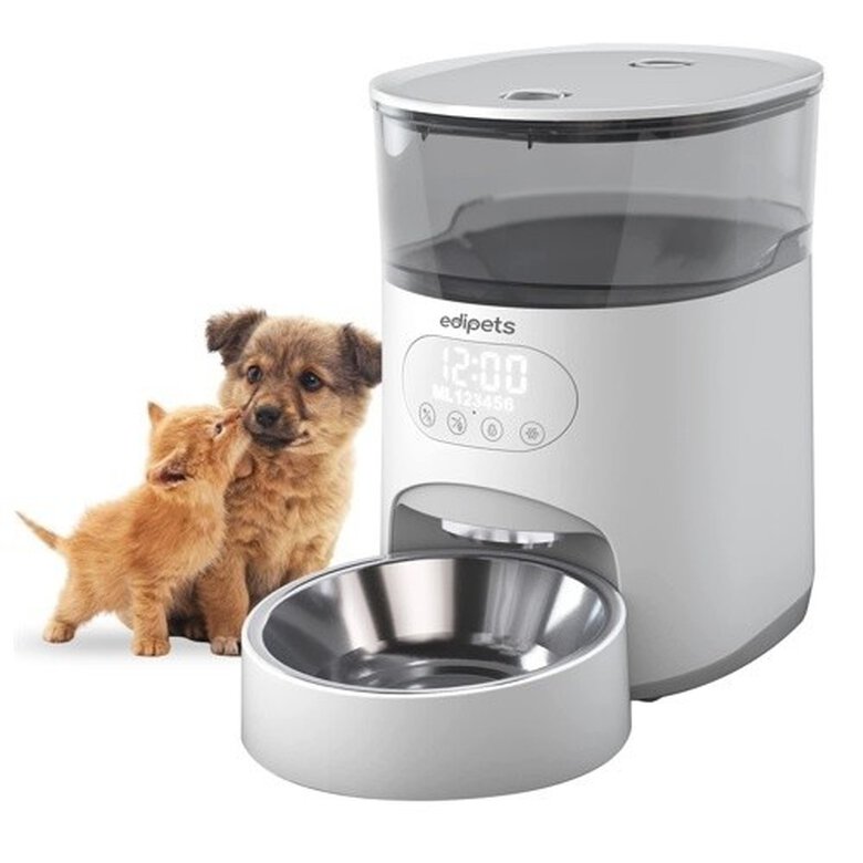 Edipets tolva automática blanca para perros y gatos Tiendanimal