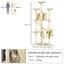 PawHut Rascador con árbol y poste beige para gatos, , large indicador imagen numero 3