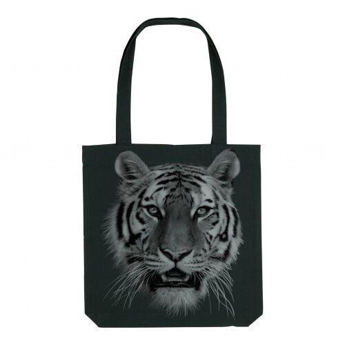 Bolso de Mano Cara Tigre Monocrom&aacute;tica color Negro, , large Imagen numero 1