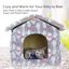 Nobleza Cama Gato Cueva Suave Nido Cueva para Perros Gatos Casa para Perro con Cojín Extraíble y Lavable,Cálido Felpa Cama Cojin Interior Invierno para Perro y Gato Medianos Pequeños,(M) L48*W45*H39CM ,Gris, , large indicador imagen numero 3
