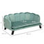 PawHut Sofá para Perros Medianos Sofá Cama para Mascotas Gatos Tapizado en Terciopelo con Patas de Madera Carga 25 kg 98,5x60,5x35,5 cm Verde, , large indicador imagen numero 3