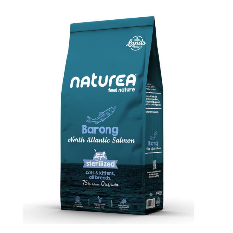 5.5 kg Naturea Lands Barong Salmón del Atlántico Norte pienso para gatos