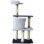 Árbol rascador PawHut para gatos con plataformas casetas ratón color Beige/Gris, , large indicador imagen numero 4