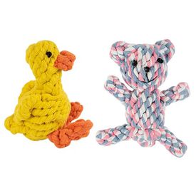 Ibañez Juguete de cuerda osito algodón para cachorros pequeños y medianos