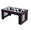 Pawhut comedero elevado doble marrón para perros, , large indicador imagen numero 1