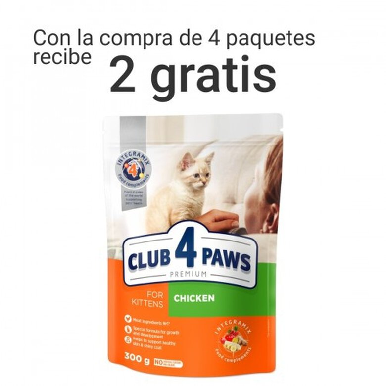 Promoción pienso Club 4 Paws Premium 4 + 2 para gatos sabor pollo, , large image number null