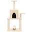 vidaXL Rascador para gatos con postes de sisal color crema 122 cm, , large indicador imagen numero 3