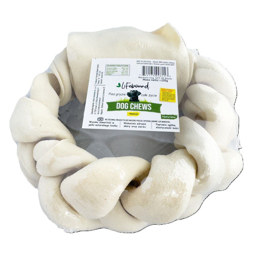 Lifebound Hueso masticable trenzado de cuero de ternera, lote de 6, 15 cm, , large Imagen numero 1