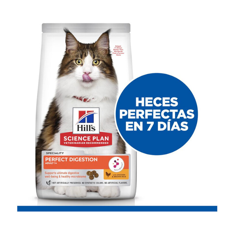 Hill’s Science Plan Perfect Digestion Adult Pollo Pienso para gatos, , large image number null