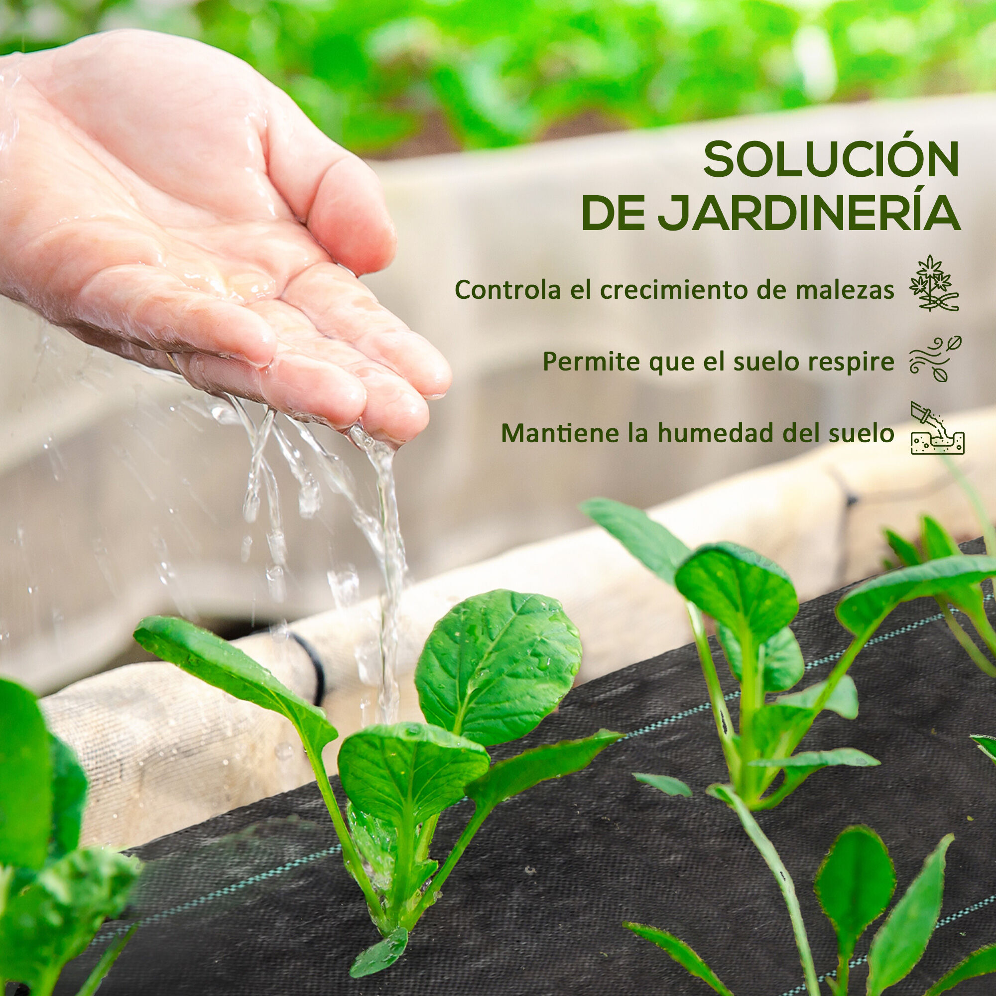 Outsunny Malla Antimaleza Negro thumbnail