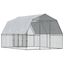 VidaXL Gallinero con techo y puerta 2 uds acero galvanizado plateado, , large indicador imagen numero 6