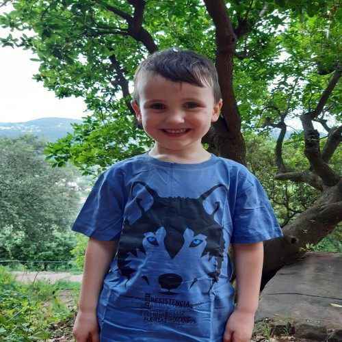 Camiseta niño/a lobo color Blanco thumbnail