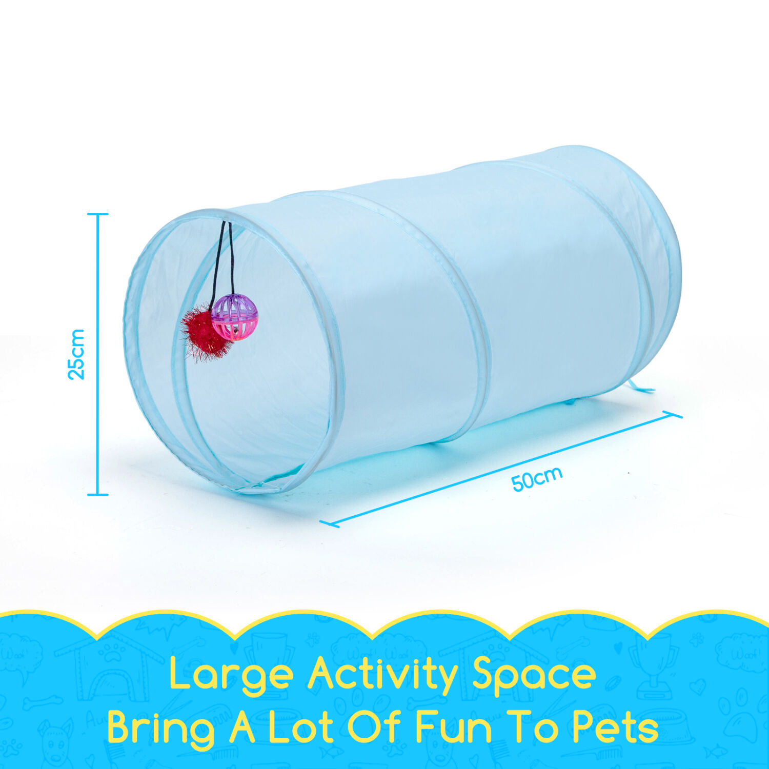 Nobleza - Juguetes Gatos Pack,que Incluyen T&uacute;nel para Gatos, Ratones y Varias Pelotas para Gatos, Campanas, Resortes, Hierba Gatera,24PCS, , large Imagen numero 5