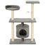 VidaXL Rascador con poste de sisal color Gris, , large indicador imagen numero 3