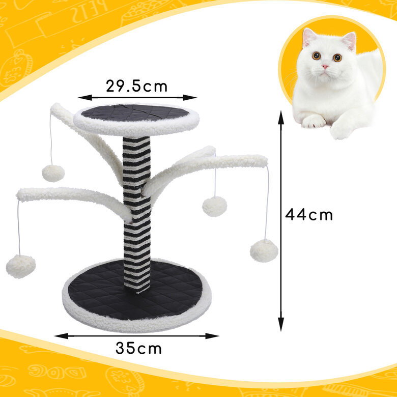 Nobleza – Poste rascador para gatos de sisal con juguete. Pequeño, Medidas: L35*W35*H44CM, , large image number null