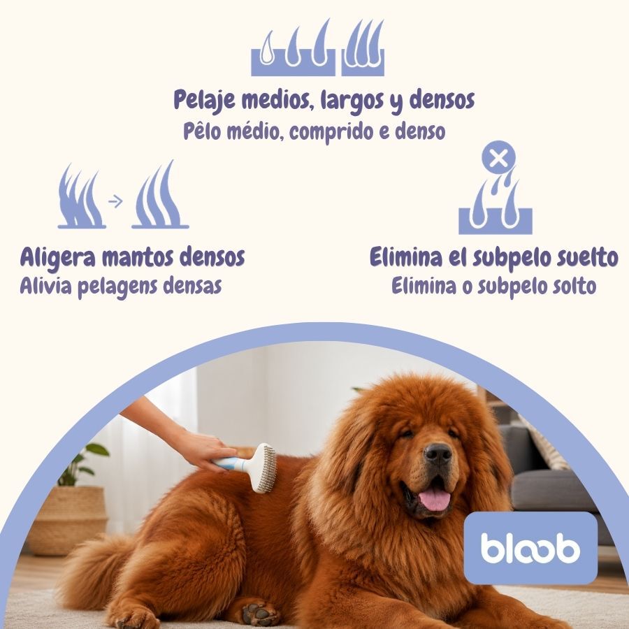 Bloob Rastrillo Deslanador Subpelo para perros, , large Imagen numero 3