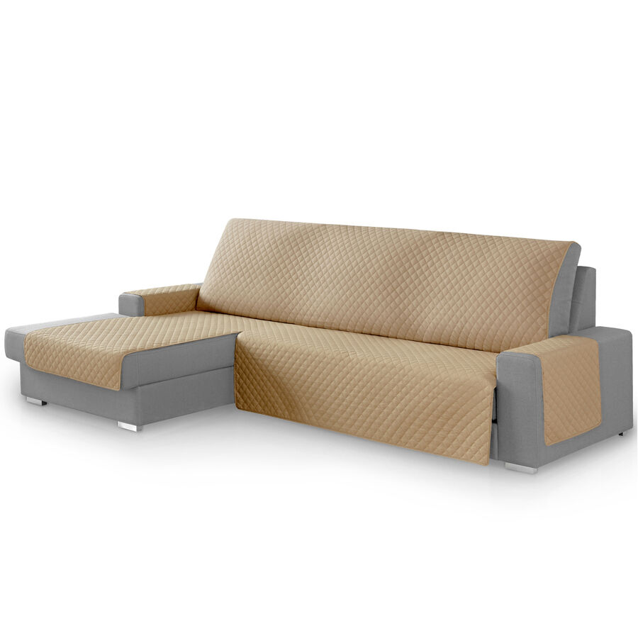 Vipalia Protector Cubresofa Rombos. Beige. Chaise Longue Izquierda 240 cm, , large Imagen numero 1