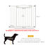 PawHut Barrera para Perros Blanco, , large indicador imagen numero 8