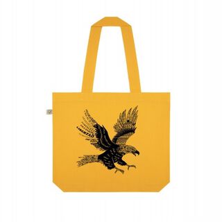 Animal totem bolso tote bag de tela águila amarillo 