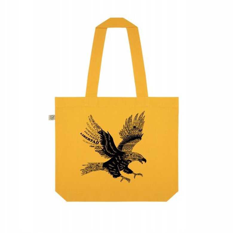 Animal totem bolso tote bag de tela águila amarillo , , large image number null