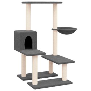 VidalXL Rascador todo en uno Gris para gatos