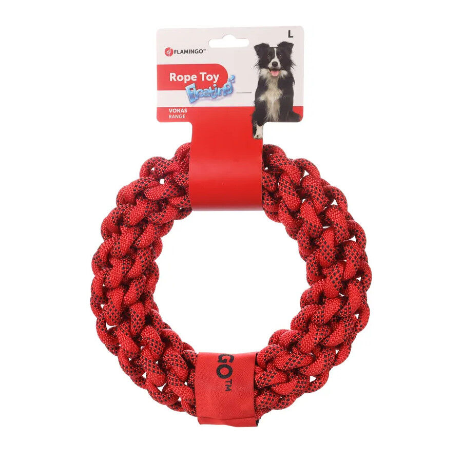 Flamingo Vokas Aro de Cuerda Rojo para perros, , large Imagen numero 1