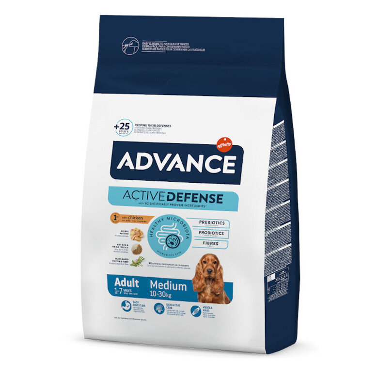 Advance Active Defense Medium Adult Pollo y Arroz pienso para perros, , large image number null