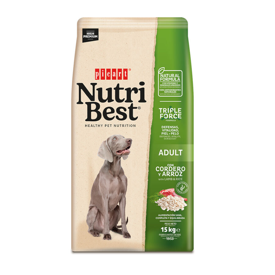 Nutribest Adult Cordero y Arroz pienso para perros