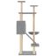 vidaXL Rascador para gatos con postes de sisal gris claro 153 cm, , large indicador imagen numero 3