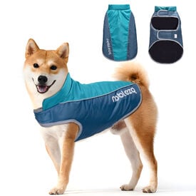 Nobleza Abrigo Impermeable Azul para Perros