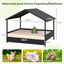 COSTWAY Caseta para Perros Exterior e Interior, Casa Perro de Rat&aacute;n Grande con Dosel, Base Elevada, Coj&iacute;n Removible, Estructura Met&aacute;lica, Cama Elevada para Mascotas, Carga 60 kg, 98 x 69 x 74 cm (Beige), , large indicador imagen numero 5