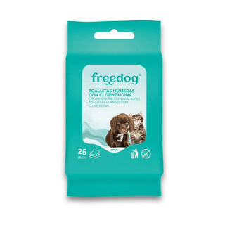 Freedog Toallitas Húmedas con Clorhexidina para perros y gatos