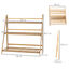 Outsunny Estantería para Plantas de 3 Niveles de Bambú Soporte para Flores Plegable Estantería para Macetas para Interiores y Exteriores 98x37x96,5 cm Natural, , large indicador imagen numero 3