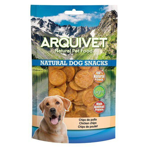 Chips Natural Dog Snacks Arquivet para perros sabor Pollo, , large Imagen numero 1