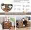 COSTWAY Cajón de Arena para Gatos con Puertas Dobles, Estribos Ajustables, Armario para Gatos con Estructura Metálica, Entrada, Mueble para Gatos, Arenero para Gatos Madera 80 x 50 x 58 cm, , large indicador imagen numero 5