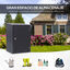 Outsunny Cobertizo Exterior de Metálico con Puerta Cerradura y Techo Inclinado para Almacenamiento de Herramientas Gris Oscuro, , large indicador imagen numero 4