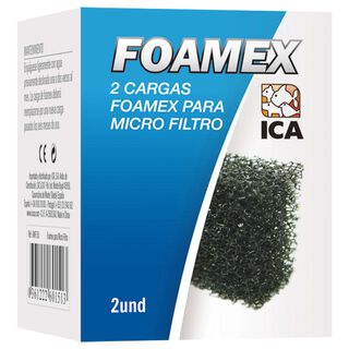 ICA Carga de FOAMEX para micro filtro KW150 para acuario