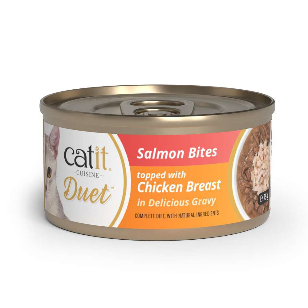 Catit Cuisine Duet Salm&oacute;n con Pollo, 75g, , large Imagen numero 1
