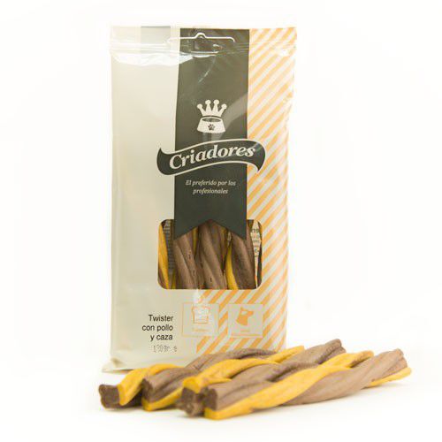 Criadores Twister con pollo y caza para perros Imagen numero 1
