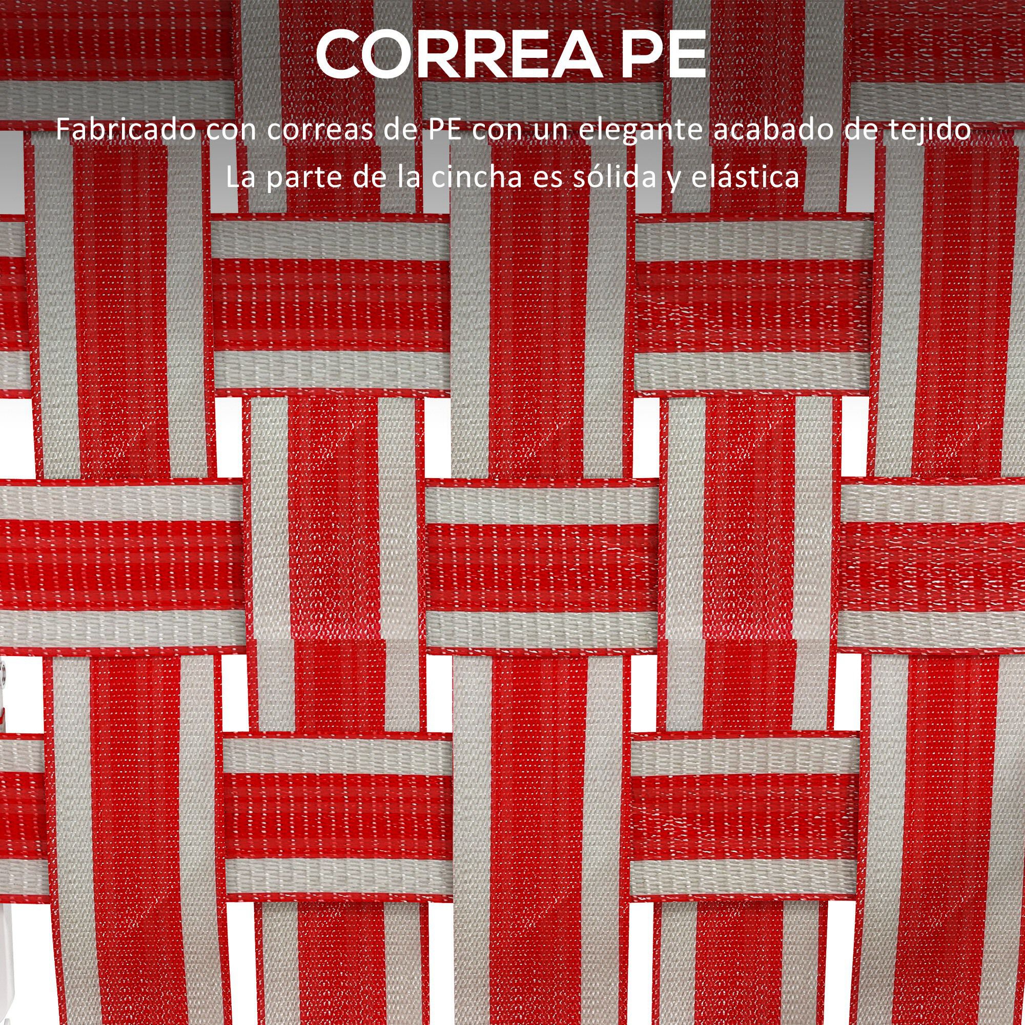 Outsunny Sillas Plegables Rojo, , large Imagen numero 4
