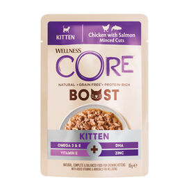 Wellness Core Boost Sobre Pollo y Salm&oacute;n para gatito