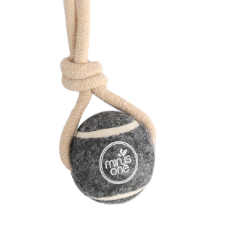 Minus One Tennis Ball Rope pelota con cuerda para perros, , large Imagen numero 2