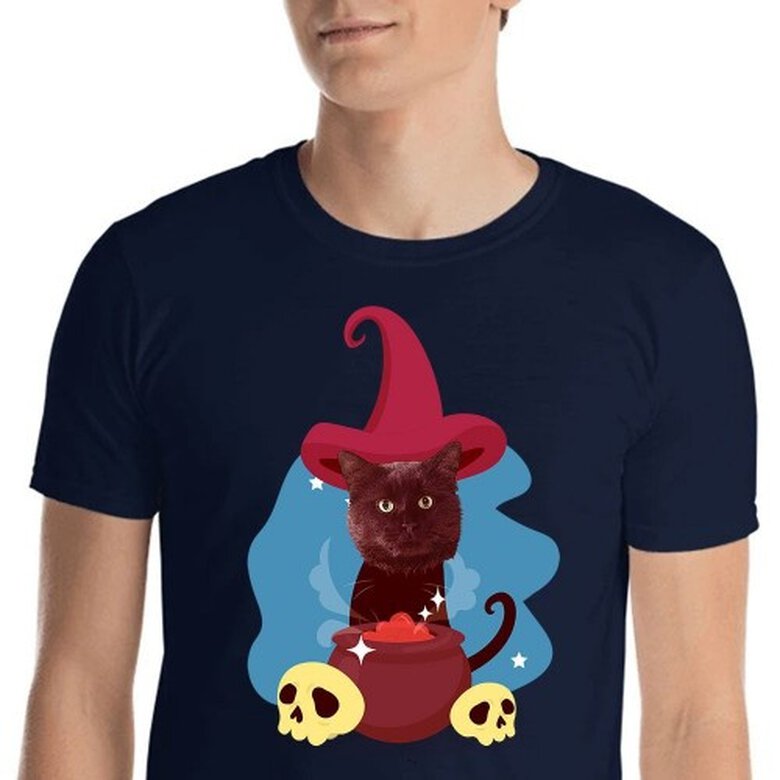 Mascochula camiseta hombre el brujo personalizada con tu mascota azul marino, , large image number null
