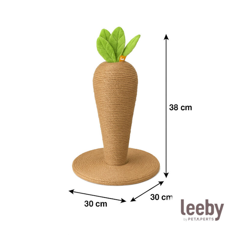 Leeby Carlos zanahoria rascador de yute para gatos thumbnail