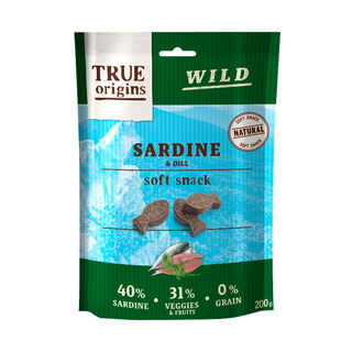 True Origins Wild Bocaditos Sardina y Eneldo para perros